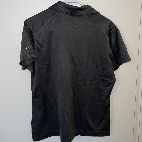 Nike Golf Dri-Fit Gray Branded Logo Short Sleeve Polo Top - Picture 2 of 3